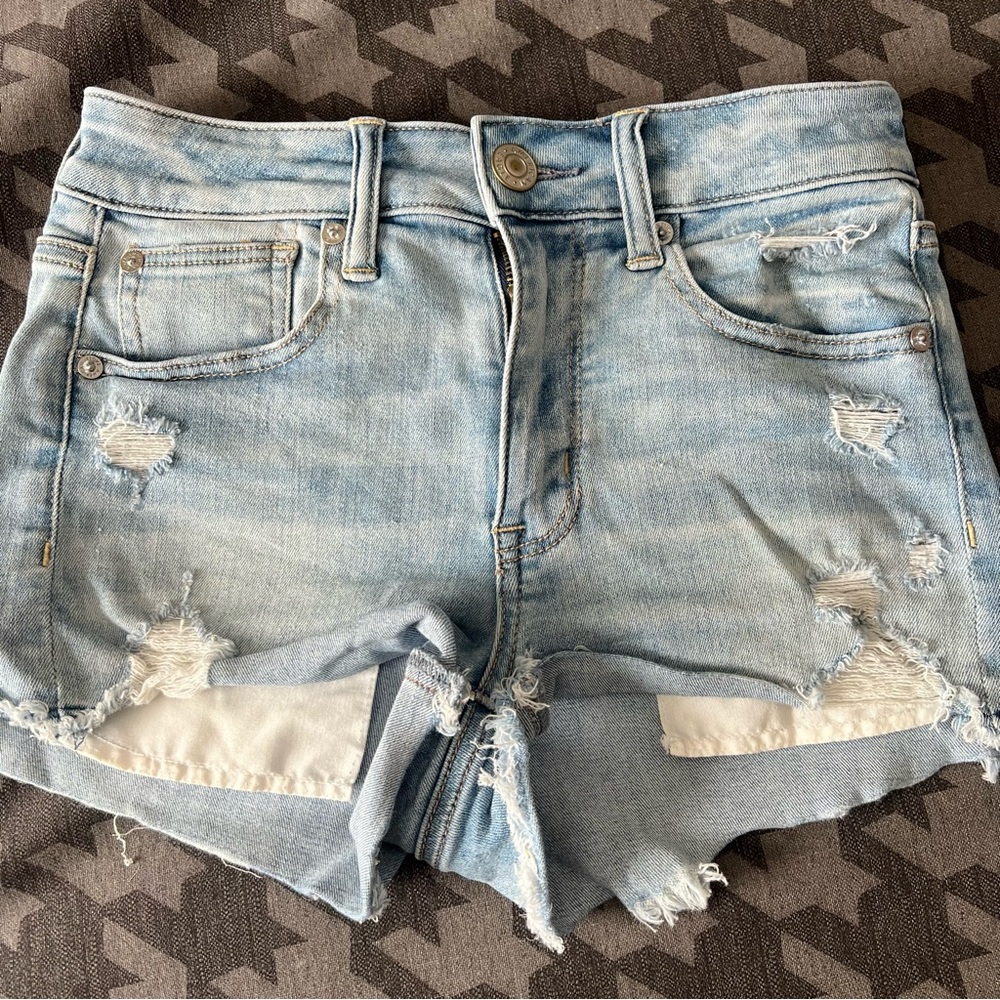 American Eagle High Rise Shortie Jean Short